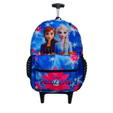 Imagem de Mochila Infantil Rodinhas Frozen Ana Elsa Bolsa Feminina - Box ofertas