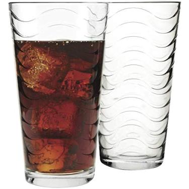 Imagem de Circleware Conjunto de copos altos de vidro transparente com base pesada, copos para bebidas geladas, chá, água, suco, cerveja e bar, 6 unidades (pacote com 1)