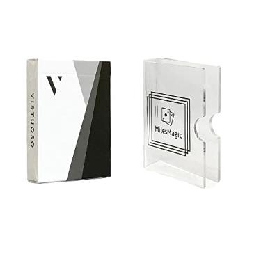 Imagem de MilesMagic Virtuoso Playing Cards P1 Virts First Perspective Series Limited Edition Rare Deck with Crystal Clear Acrylic Transparent Card Storage Protector Clip