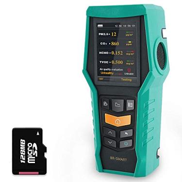 Imagem de BLATN Smart 128s Monitor de qualidade do ar interno CO2 PM2.5 TVOC Medidor formaldeído HCHO Detector VOCs Poluição AQI Tester PM1.0 PM10 Contador de partículas de poeira registrador de dados doméstico