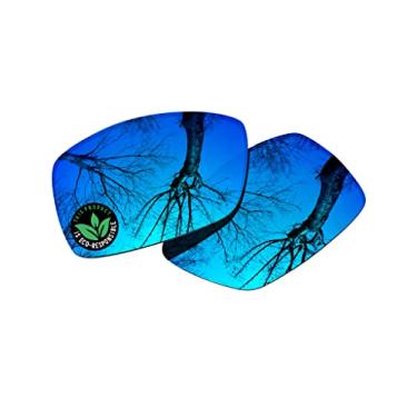 Imagem de Raydi Lentes de reposição de policarbonato para óculos de sol quadrados RayBan Liteforce RB4179 62 mm - Espelho azul gelo - Polarizado