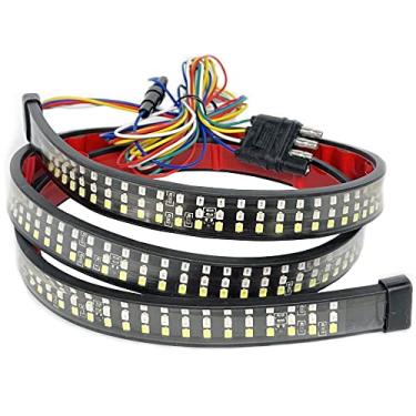 Imagem de Troniz Barra de Luz LED Traseira de 122 cm para Caminhonete, 3 Cores Vermelha, Branca e Amarela, Seta Sequencial, Ré, Freio, Kit de Luz Traseira, 1 Unidade, LED, à Prova d'Água, 12 Volts