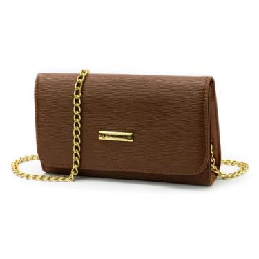 Imagem de Bolsa clutch monteiro  - ALICE  MONTEIRO, Caramelo