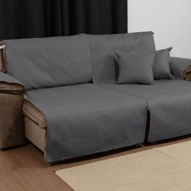 Imagem de Capa impermeável para sofá retrátil de 2,40 metros 2 módulos acompanha