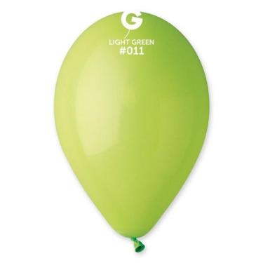 Imagem de Balão de Festa Látex Liso - Light Green (Verde Claro) 011 -  Gemar - R