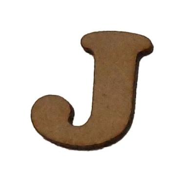 Imagem de Kit 10 Letras J Mdf 3mm por 2,5cm de Altura Laser Mdf Madeira - ATACAD