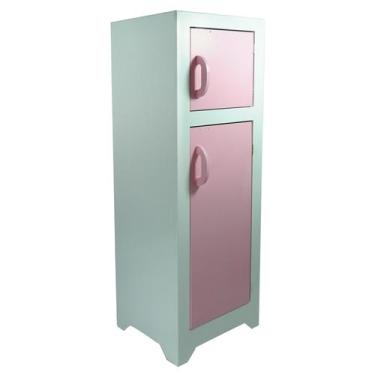 Imagem de Geladeira Com Portas Abrem Brinquedo 87,5x30,3x27,3 Mdf Pintado - Atac