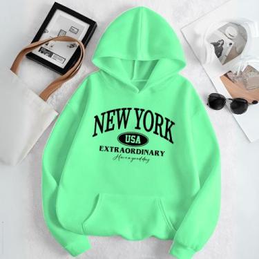 Imagem de Moletom Unissex Blusa de Frio Estamp New York Usa Extraordinary Confor