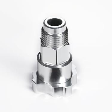 Imagem de InoKraft Adaptador de pistola de pulverização para sistema de pintura M16*1,5 curto, macho de 16 mm, rosca de 1,5 mm, compatível com pistolas de pulverização HVLP de tamanho completo Devilbiss