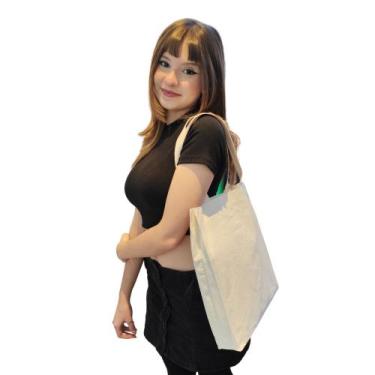 Imagem de Sacolas Ecológicas 38x40 Tecido Algodão Cru Resistente kit com 10 unid