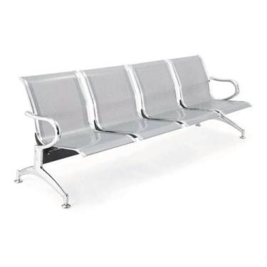 Imagem de Cadeira Longarina para Recepão Tipo Aeroporto com 4 lugares - BERING