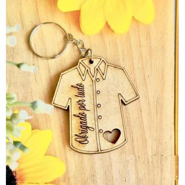 Imagem de Chaveiro Camisa 43 unidades MDF, dia dos Pais, amigo, lembrancinhas - 