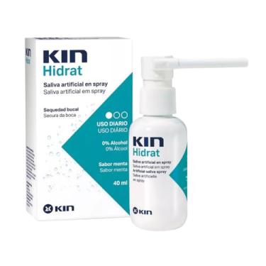 Imagem de Kin Hidrat Oral Spray 40ml Hidratação Cavidade Spray Bucal Alívio Rápido Secura Boca Proteção Ressecamento Sabor Refrescante