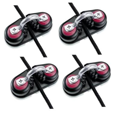 Imagem de dcvbny 4 peças de grampo de câmera de caiaque com alça canoa, barco à vela, bote de alumínio, grampos de came de entrada rápida para veleiro, veleiro, caiaque, canoa, bote, fixação rápida, acessórios