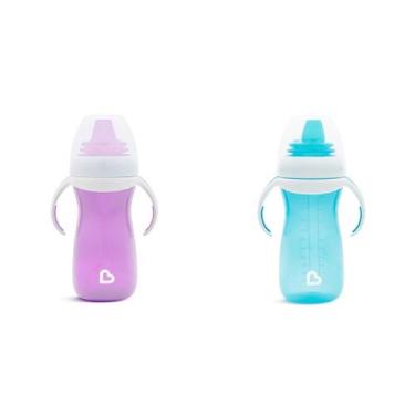 Imagem de Sippy Cups Munchkin Gentle Transition 300 ml, pacote com 2 roxos e azu