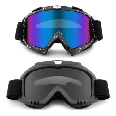 Imagem de Kit 2 Óculos Proteção Motocross Utv Kitesurf Jet Ski Uv400