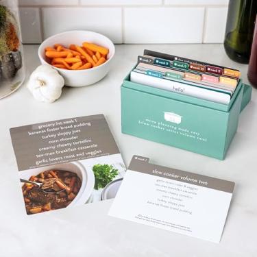 Imagem de Agenda de refeições com 72 cartões de receita de foto (panela elétrica Vol 2) – Agenda semanal | Caixa de receitas | 12 listas de compras reutilizáveis | 5 cartões em branco | Protetores de cartão |