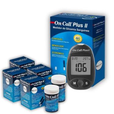 Imagem de Kit Medidor Glicose e 200 Tiras On Call Plus - On Call Plus 