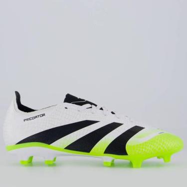 Imagem de Chuteira Adidas Predator League FG/MG Campo Branco e Verde, 39