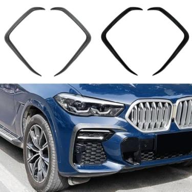 Imagem de Faca de vento Spoiler Tuning Air Blade Front Bumper Side Splitter compatível com X6 G06 M Sport 2019-2022 Kit de carroceria acessórios para carro (preto brilhante)