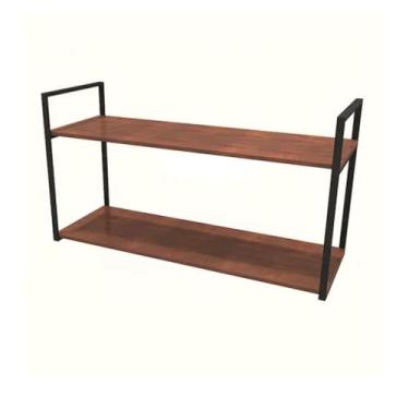 Imagem de kit Prateleiras SUPORTES de FERRO para micro-ondas INDUSTRIAL e decoração(tipo2-2Prateleira-50cm+suporte)