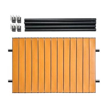 Imagem de Rrlihjgu Mesa de acampamento dobrável | Mesa resistente para carrinho de jardim, acessório de mesa portátil, metal para viagem, carro, churrasco, quintal, acampamento, praia, trailer, atividades de