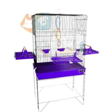 Imagem de VIVEIRO GAIOLA CALOPSITA PASSÁROS AVES TRIPLEX JEL PLAST (ATENÇÃO DOIS MODELOS NO ANÚNCIO LEIA A DESCRIÇÃO)(CONFORT BK-LILAS)