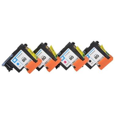 Imagem de Pacote com 80 cabeças de impressão compatíveis com impressoras HP Designjet T610 T620 T770 T790 T1100 T1120 T1200 T1300 T2300.