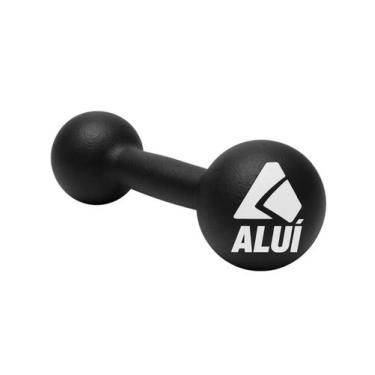 Imagem de Halter 1Kg Pint Preto Ferro Fundido Musculação Academia Alui - Geral