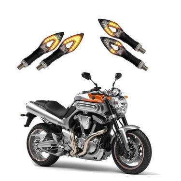 Imagem de Kit 4 Setas Sequenciais Led P01S Flecha Vazado Para Moto MT01 2010 201