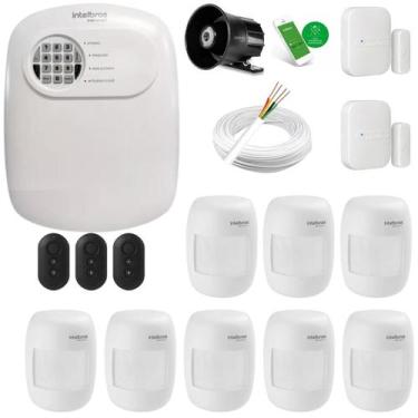 Imagem de Kit Alarme Híbrido ANM 24 NET c/ 10 Sensores 8 Com Fio e 100m de Cabo 
