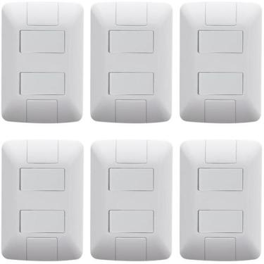 Imagem de Kit 6 Conjunto Interruptor Simples + Paralelo 6a Tramontina