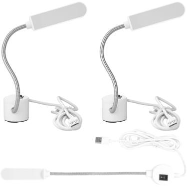Imagem de LCZNXJJY Luz para máquina de costura, luz de costura de pescoço de ganso flexível com base de montagem magnética, luz de trabalho portátil, lâmpada de LED com cabo USB de 1,3 m para mesa de máquina de