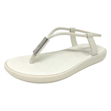 Imagem de Sandália Feminina Papete de Dedo Metalizado Conforto Moleca