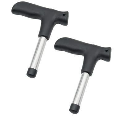 Imagem de OZXNO 2 peças, abridor de coco, aço inoxidável, furador de coco, ferramenta com alça (forma B)