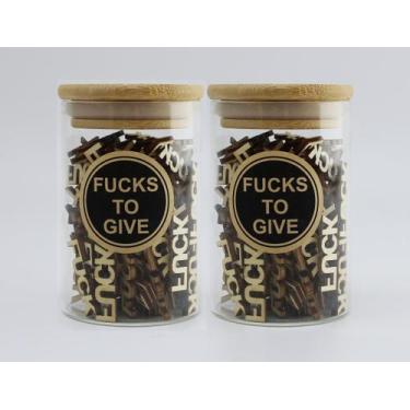 Imagem de Jar Langjitianya Funny Gift, 2 peças, recortes de madeira de 355 ml