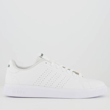 Imagem de Tênis Adidas Advantage Base 2.0 Branco e Verde, 43