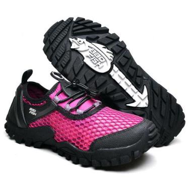 Imagem de Tênis Running Feminino Elástico Ajustável Esporte Conforto - Bad Fish,