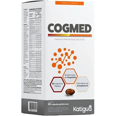 Imagem de Katiguá, Cogmed, Dimagnezio Malato/Bisglicinato de Magnésio & Vitaminas do Complexo B, Sem sabor, 60 Cápsulas Soft Gel • 30 doses, Branco