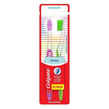 Imagem de Escova de Dente Colgate Twister Macia Cores 2 Unidades