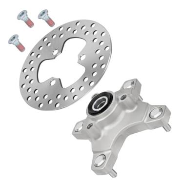 Imagem de M MATI Cubo de roda dianteira esquerda ou direita e disco de freio para Honda TRX250X TRX400X 2009-2014 Sportrax TRX250EX TRX400EX 2001-2008 44615-HN6-A20 45251-HN1-003