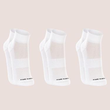 Imagem de Kit 3 Meia Lupo Dry Academia Corrida Cano Médio Poliamida, Branco, 33 