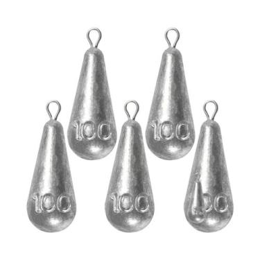 Imagem de Pesos De Pesca Em Forma De Gota 10 Tamanhos Para Casting De Bass Drop 