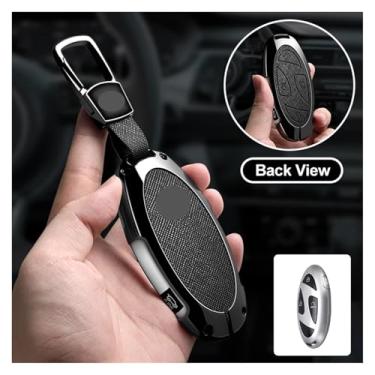 Imagem de Capa para chave de carro, pingente de chaveiro, compatível com Hyundai Santa Fe/2023 2024/Sonata/Grandeur/Staria/Kona/Ioniq/Tucson/Elantra(12-black keychain)