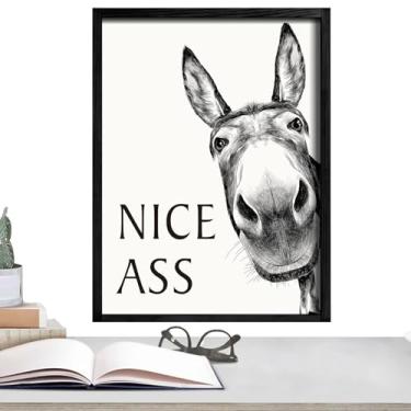 Imagem de Decoração de banheiro engraçada, arte moderna em tela de 30,5 x 40,6 cm, pinturas de decoração de parede, para banheiro, sala de estar, quarto, corredor, fazenda, hotel, restaurante,