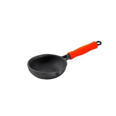 Imagem de Frigideira para Ovos em Ferro Fundido Cabo Silicone Vermelha - Libanez