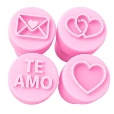 Imagem de Kit Carimbo Marcador Brigadeiros Dia dos Namorados Molde Festa Confeit