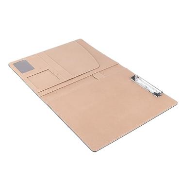 Imagem de POCREATION Pasta de Negócios Multifuncional A4 PU, Organizador de Documentos de Material PU Liso Com Slots para Cartões e Porta-canetas, para Papéis de Arquivos de Contratos (BLACK)