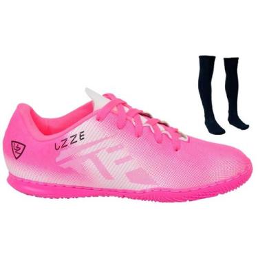 Imagem de Chuteira Futsal Quadra UZ Adulto Costurada + Meião Futebol - UZZE, Pin