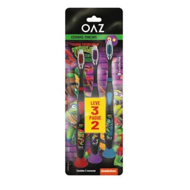 Imagem de Escova de Dente Oaz Tarturagas Ninjas Display com 36 Itens Leve 3 Pagu